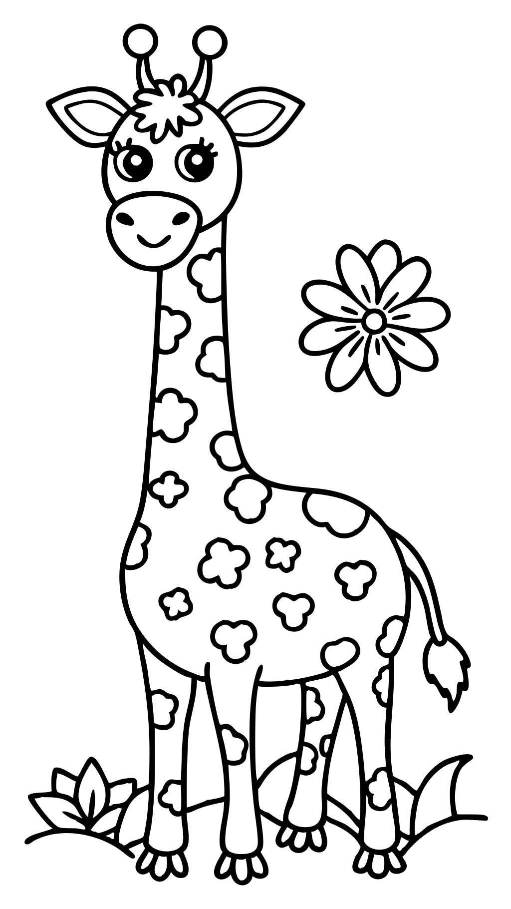 giraffe color pages